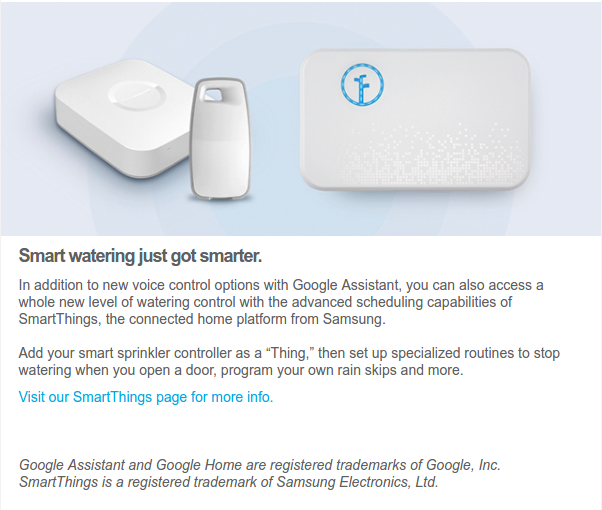 Google store assistant rachio