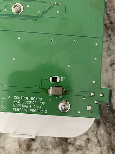 What Is Value Or Part Number Of F1 On Controller Main Board Tech 