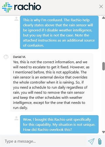 Daniel's response